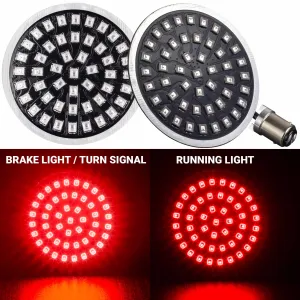 Eagle Lights Midnight Edition Rear LED Turn Signals, Running Lights and Strobing Brake Lights for Harley Davidson Motorcycle