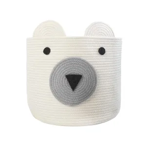 Ecolysium Cotton Woven Rope Basket - Bear