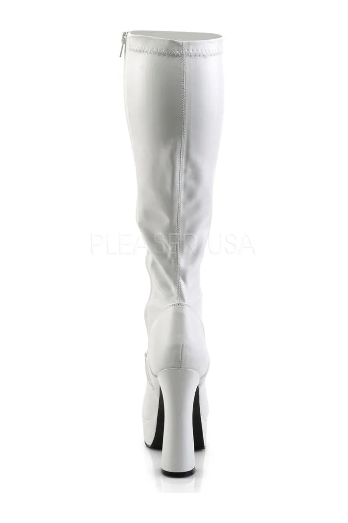 ELECTRA-2000Z Platform Boot  | White Faux Leather