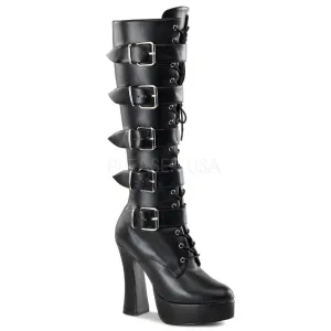ELECTRA-2042  Black Faux Leather