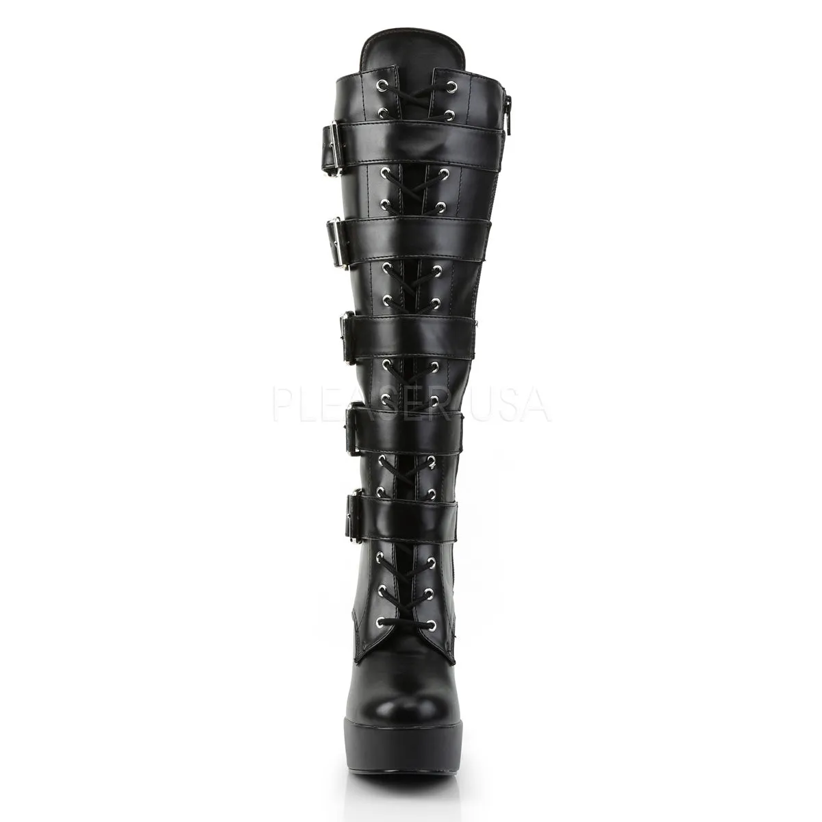 ELECTRA-2042  Black Faux Leather