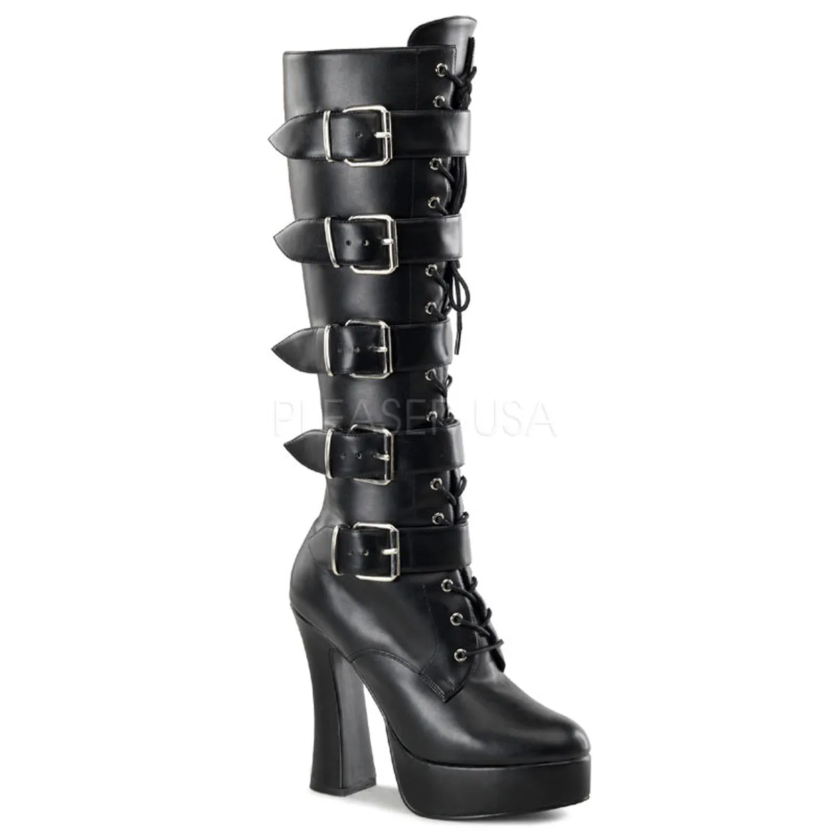 ELECTRA-2042  Black Faux Leather