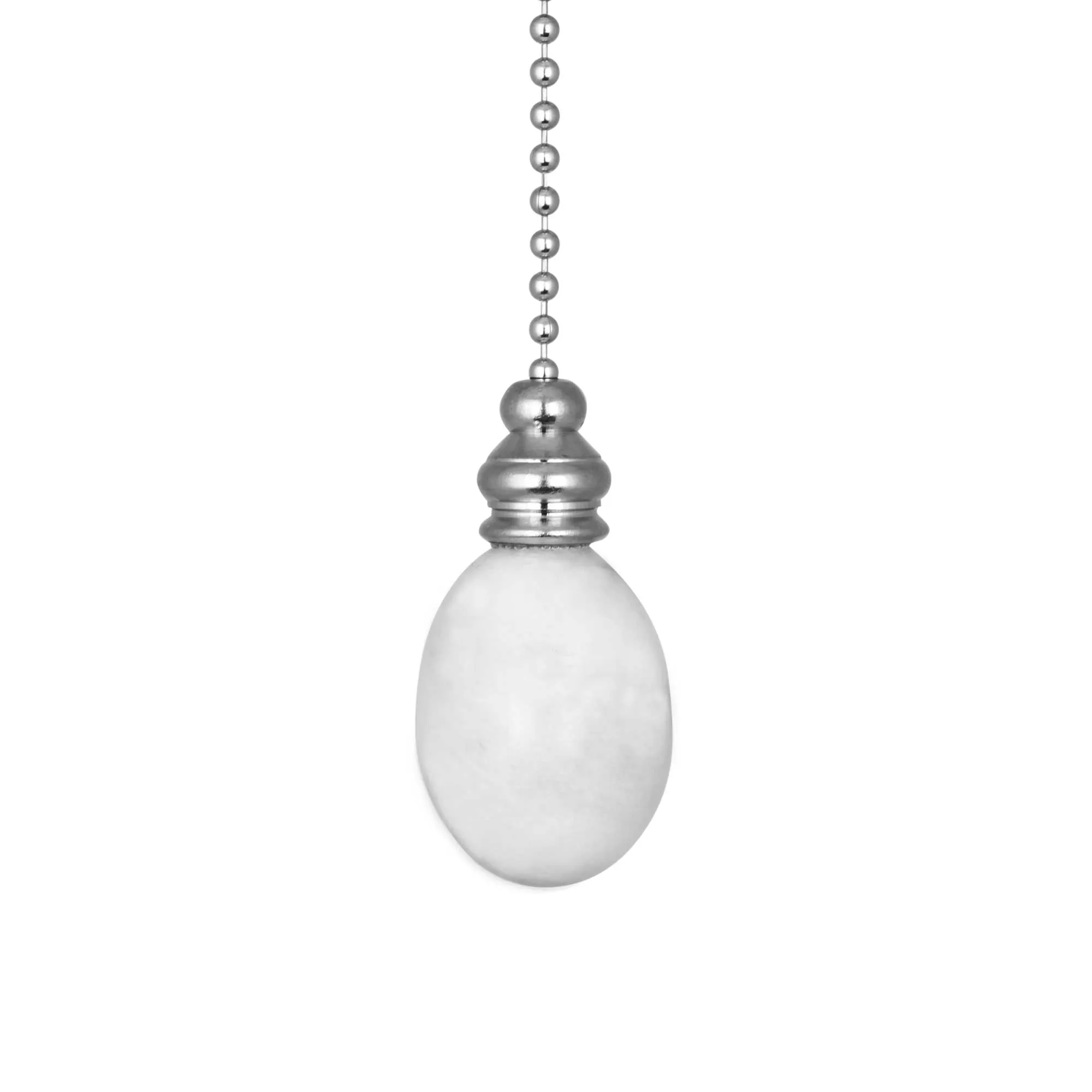 ElekTek Light Pull Chain Marble Egg Drop Chrome With 80cm Matching Chain