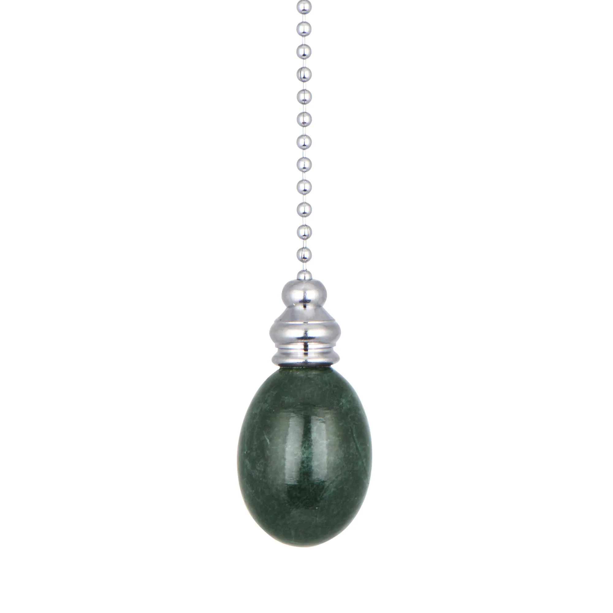ElekTek Light Pull Chain Marble Egg Drop Chrome With 80cm Matching Chain