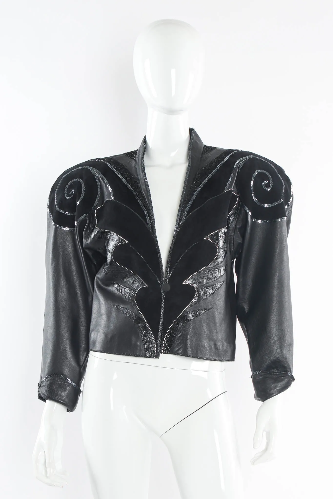 Embellished Suede Leather Jacket