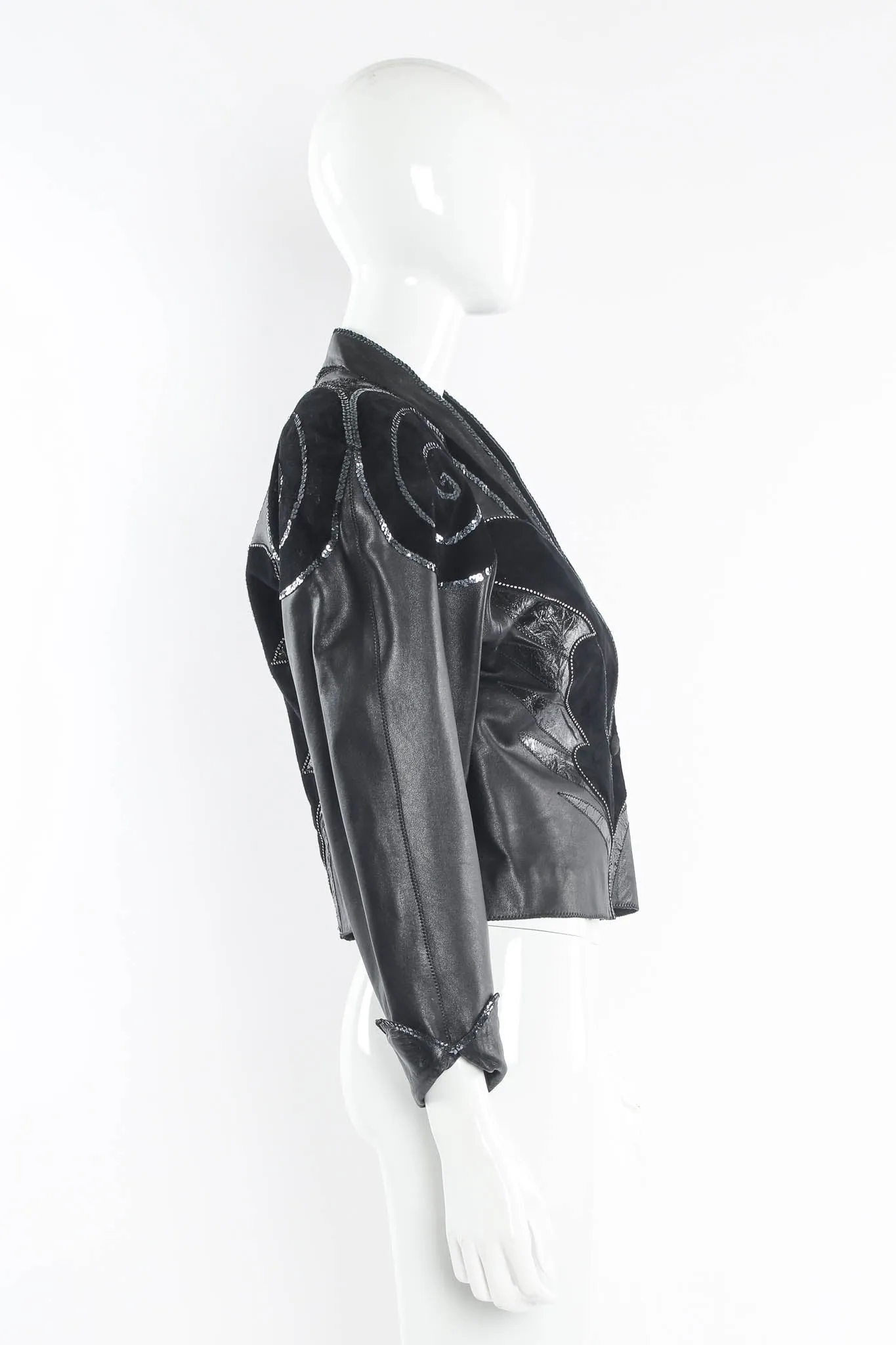 Embellished Suede Leather Jacket