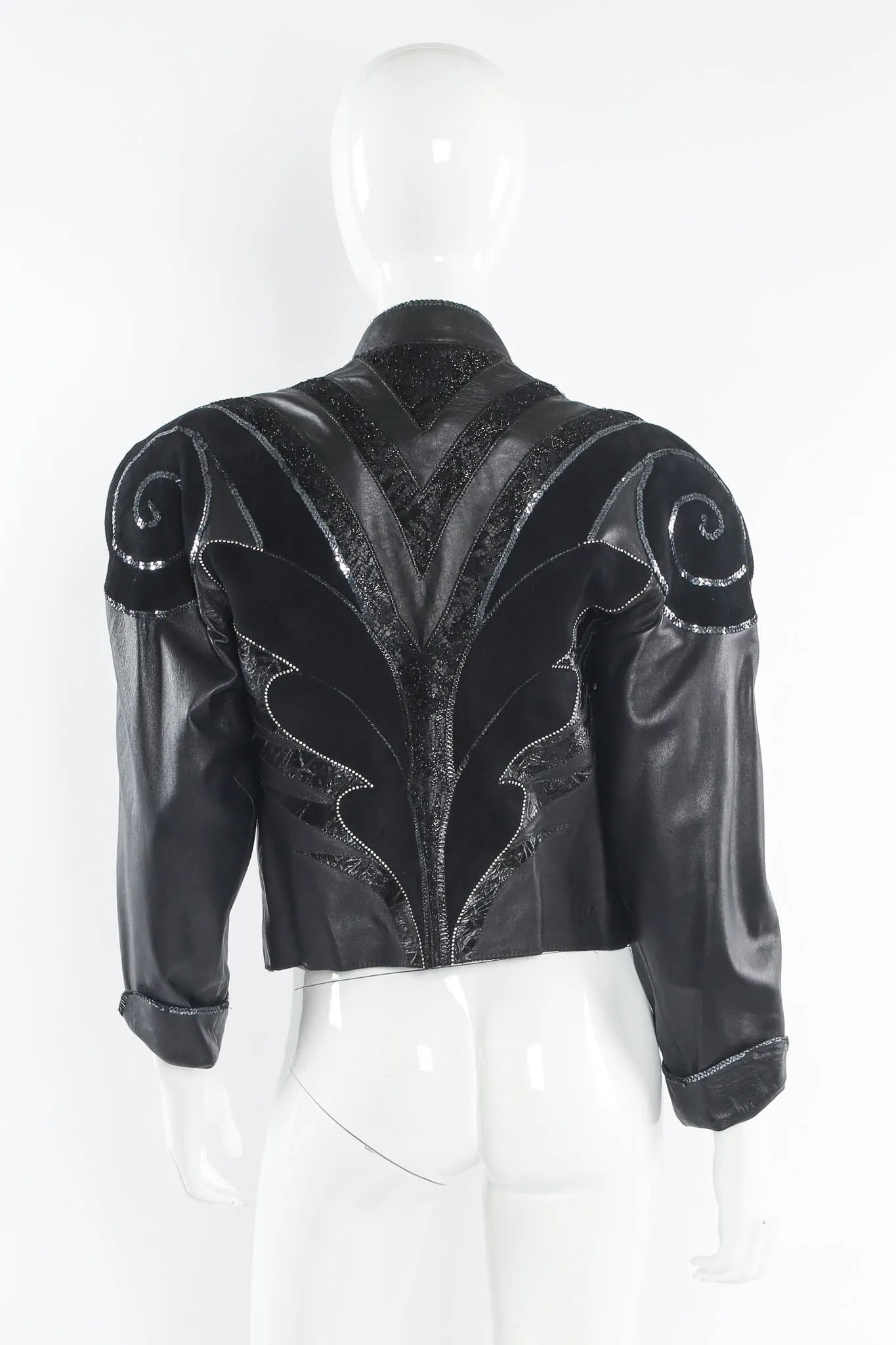 Embellished Suede Leather Jacket