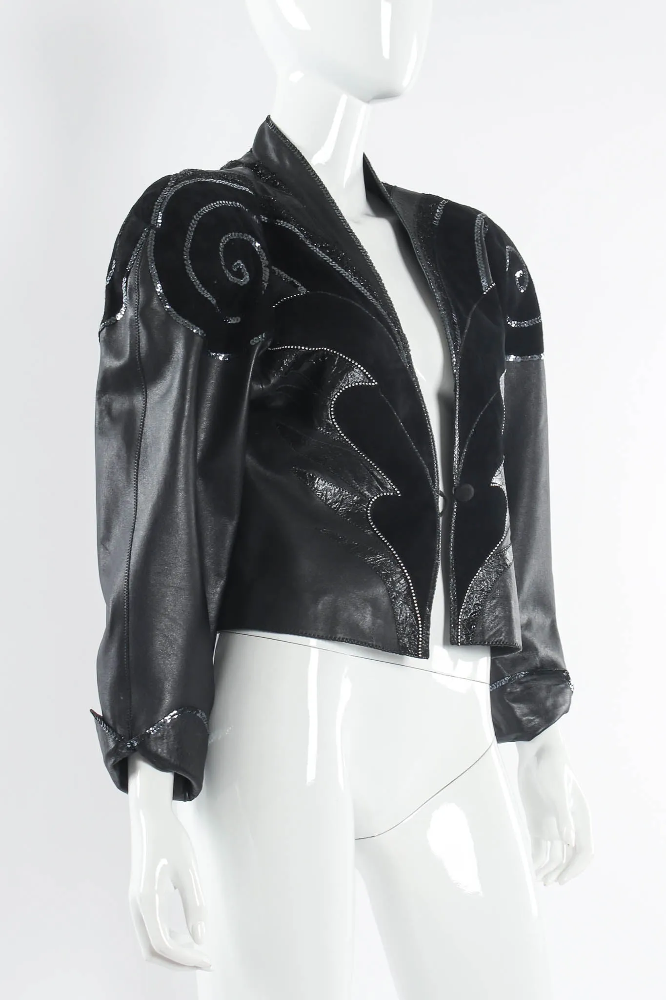 Embellished Suede Leather Jacket