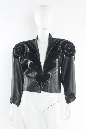 Embellished Suede Leather Jacket