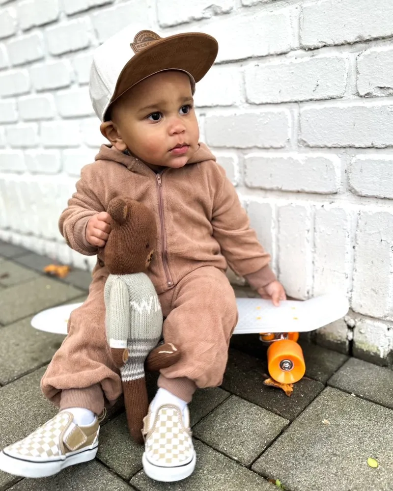 Ezra Hooded Jumpsuit - Teddy Bear