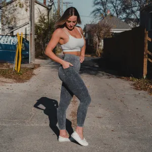 Faded Pocket Leggings - Charcoal (Women's)