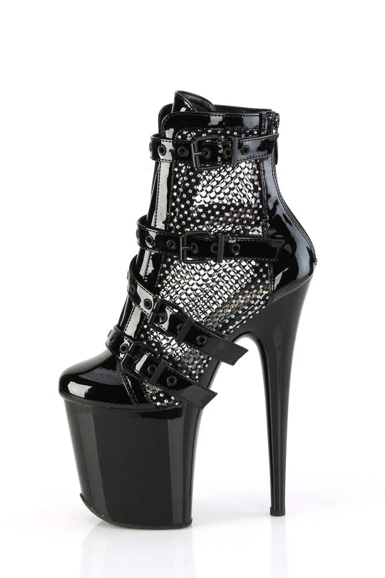 FLAMINGO-1013RM Black Patent Ankle Boot