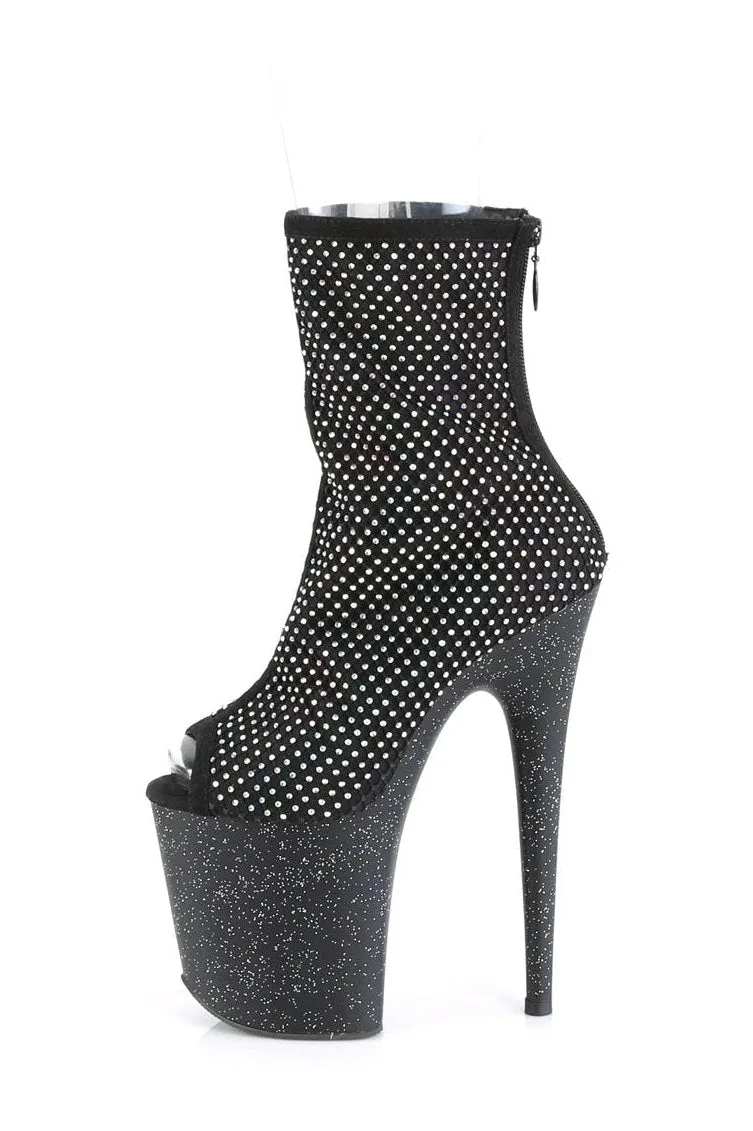 FLAMINGO-1031GM Ankle Boot | Black Faux Suede