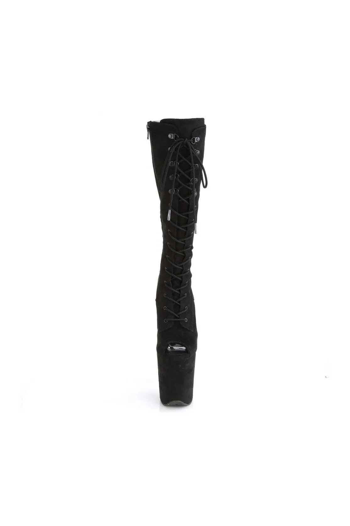 FLAMINGO-2051FS Exotic Boot | Black Faux Suede
