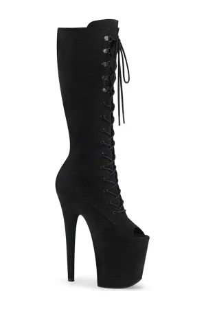 FLAMINGO-2051FS Exotic Boot | Black Faux Suede