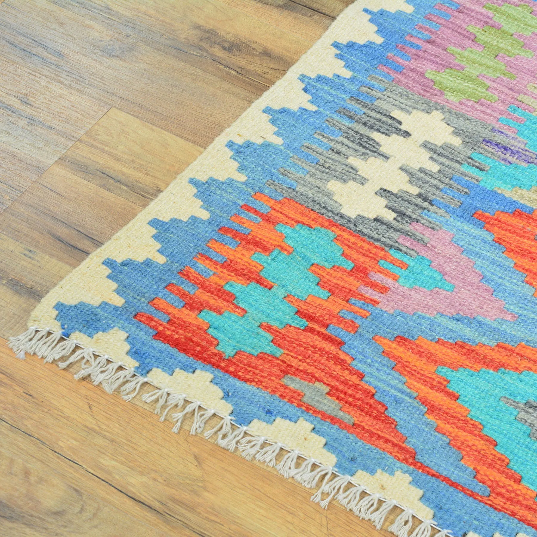 Flatweave Tribal Handmade Geometric Design Wool Rug (Size 4.1 X 6.0 ) Cwral-8277