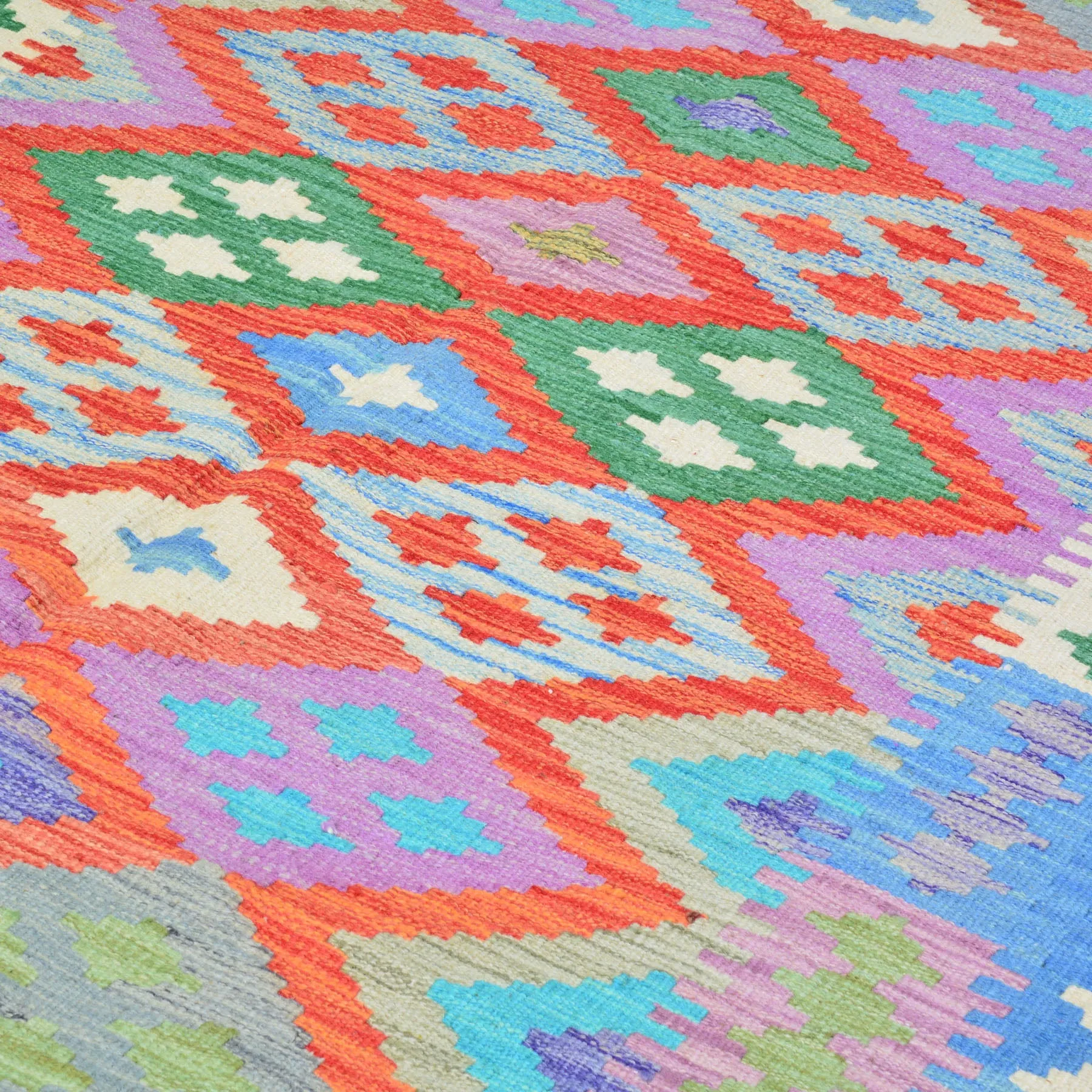 Flatweave Tribal Handmade Geometric Design Wool Rug (Size 4.1 X 6.0 ) Cwral-8277