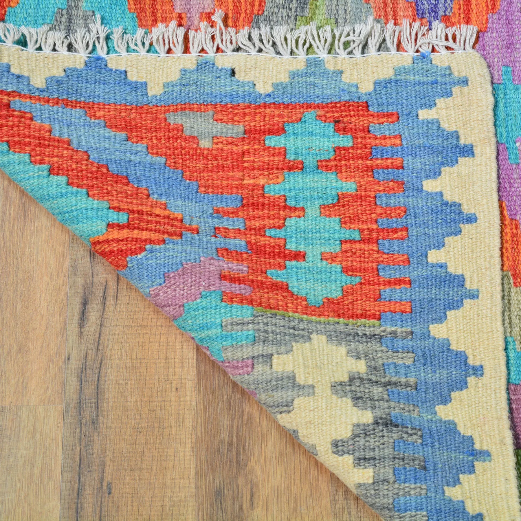 Flatweave Tribal Handmade Geometric Design Wool Rug (Size 4.1 X 6.0 ) Cwral-8277