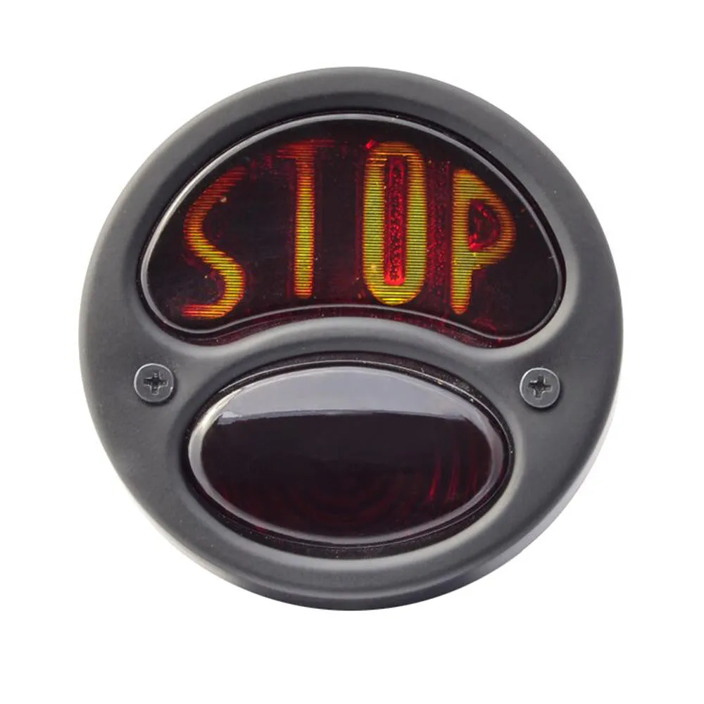 Ford Duo Lamp Model A Motorcycle Tail Light - Black