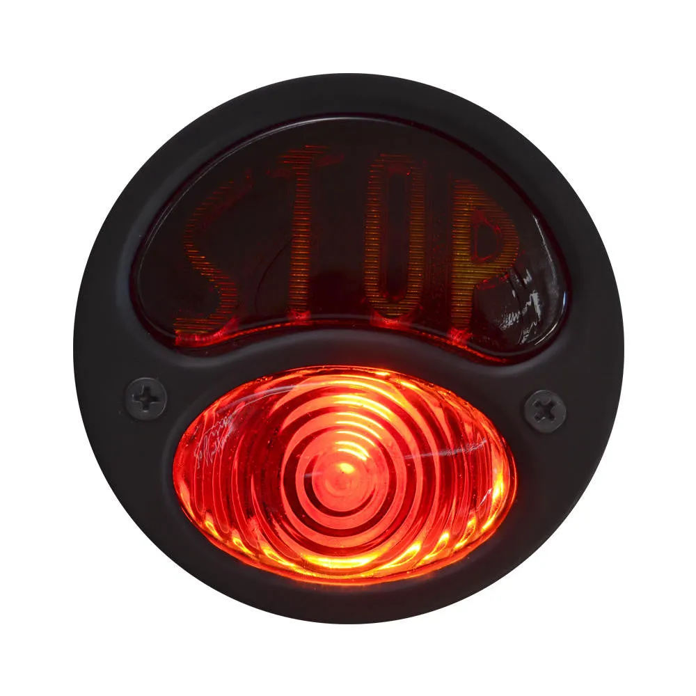 Ford Duo Lamp Model A Motorcycle Tail Light - Black