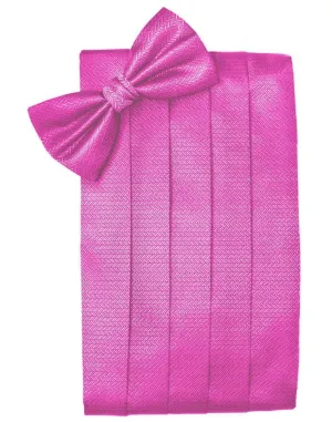 Fuchsia Herringbone Kids Cummerbund