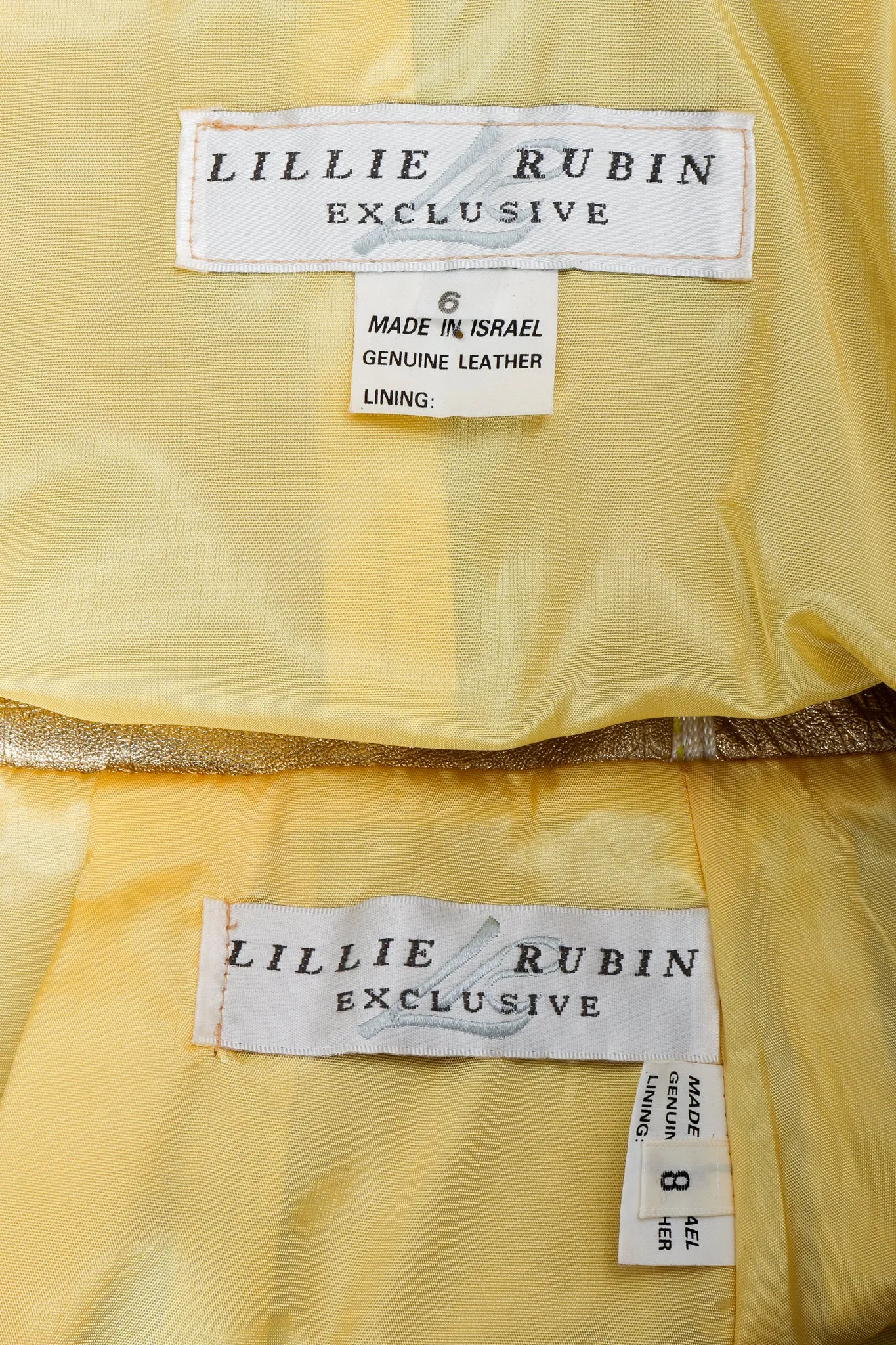 Gold Leather Lamé Jacket & Skirt Set