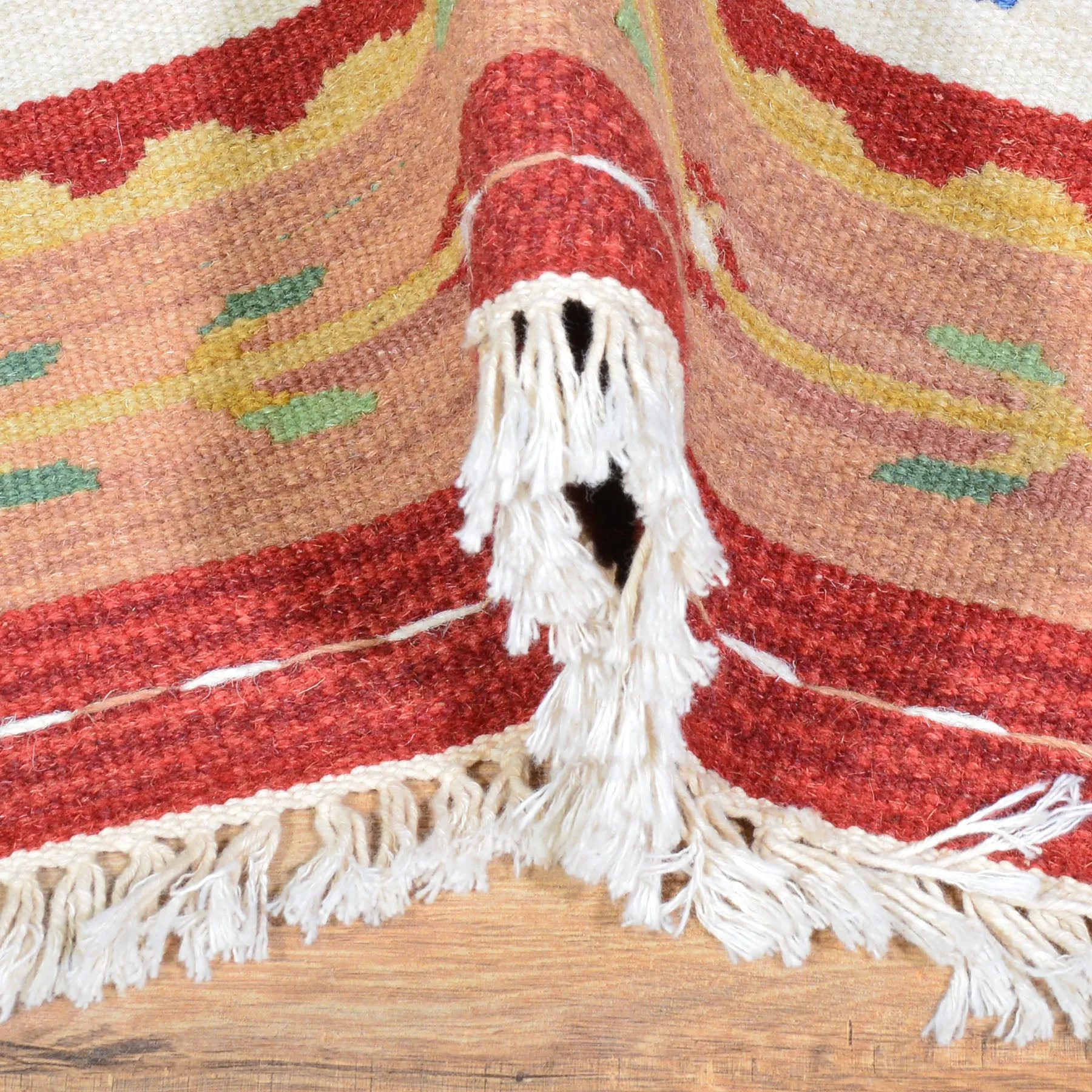 Hand-Woven Flatweave Kilim Handmade Southwestern Design Wool Rug (Size 2.1 X 3.1) Cwral-3339