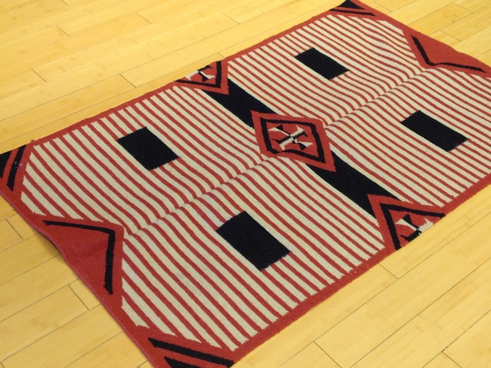Hand-Woven Southwestern Design Dhurrie Reversible Kilim Wool Rug (Size 3.0 X 5.0) Brral-5151
