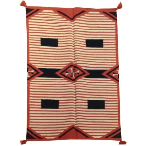 Hand-Woven Southwestern Design Dhurrie Reversible Kilim Wool Rug (Size 3.0 X 5.0) Brral-5151
