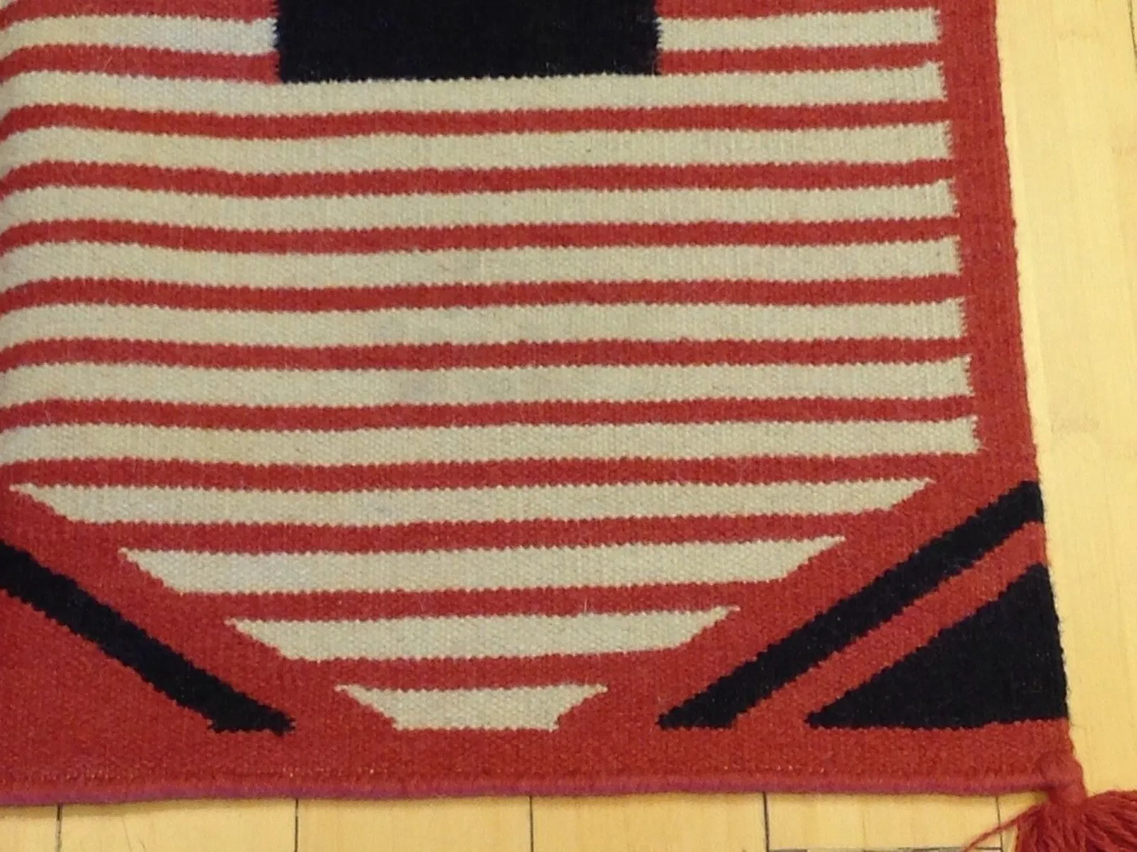 Hand-Woven Southwestern Design Dhurrie Reversible Kilim Wool Rug (Size 3.0 X 5.0) Brral-5151