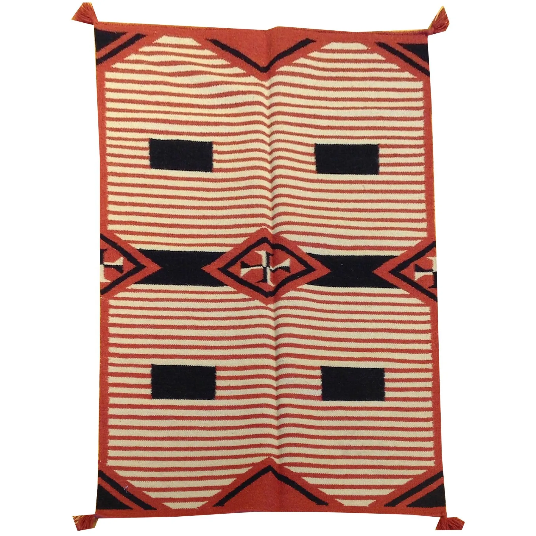 Hand-Woven Southwestern Design Dhurrie Reversible Kilim Wool Rug (Size 3.0 X 5.0) Brral-5151