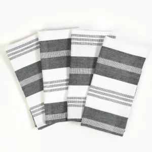 Hand Woven Table Napkins | Black & White