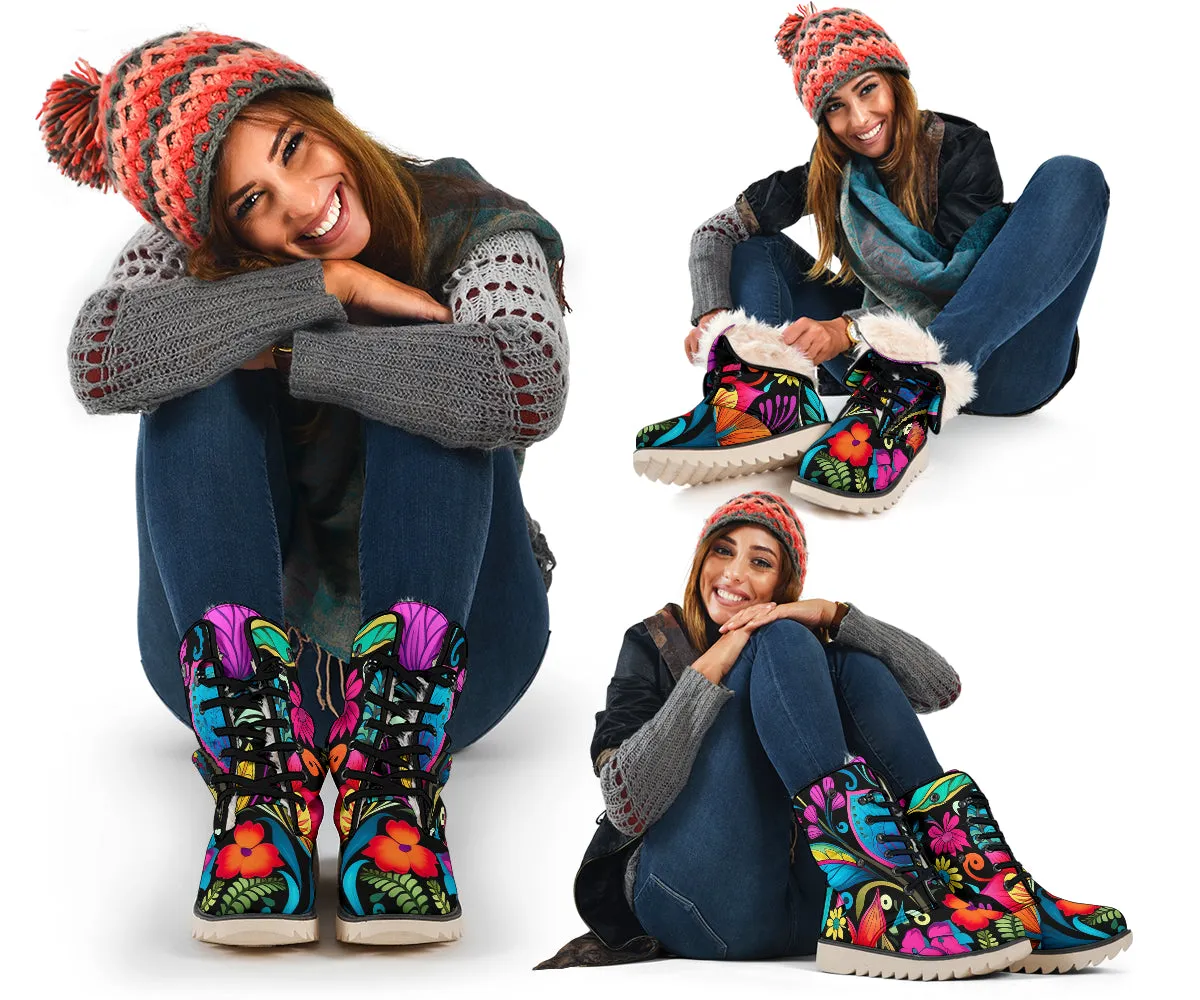 Happy Floral Polar Boots