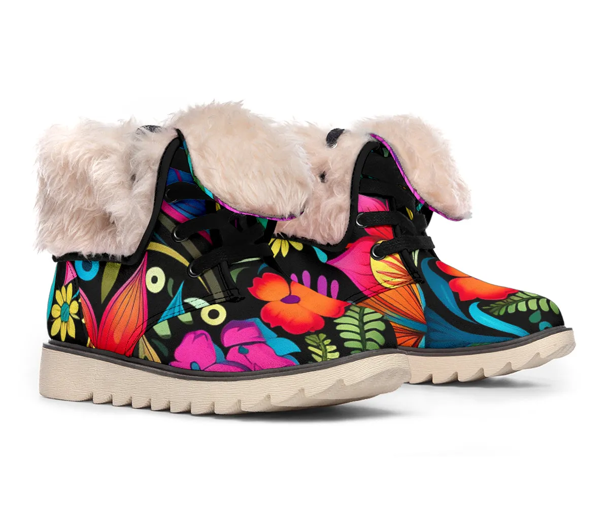 Happy Floral Polar Boots