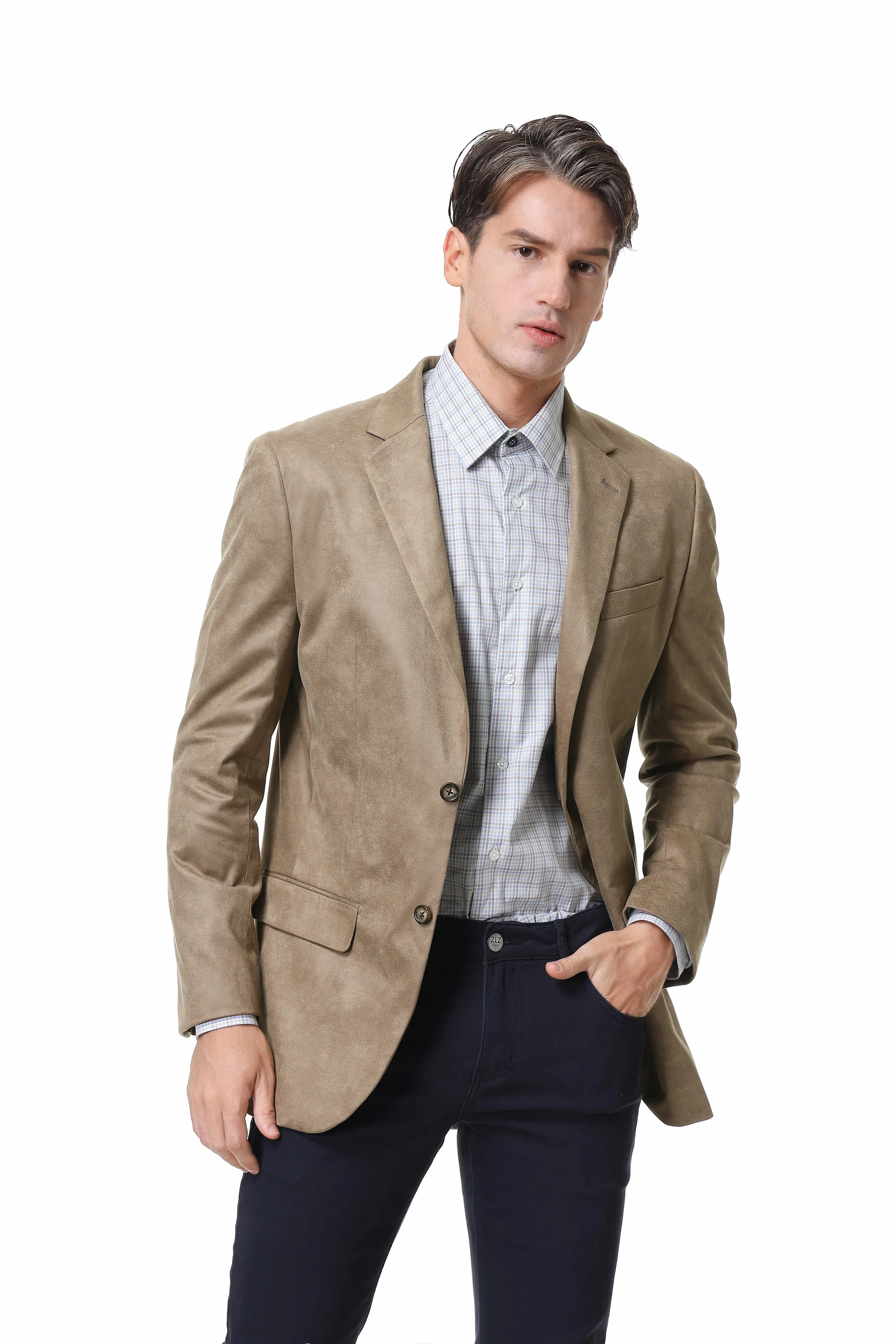 Hechter Paris Faux Suede Tan Jacket