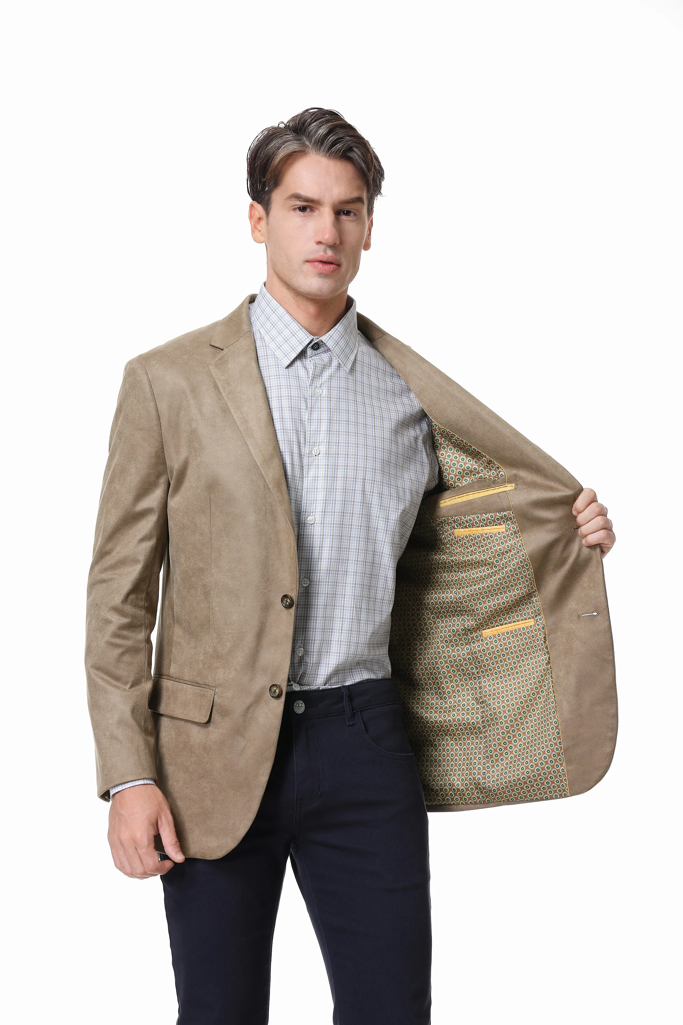 Hechter Paris Faux Suede Tan Jacket