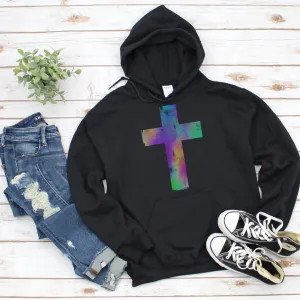 Here’s an SEO-optimized product description for the Watercolor Distressed Cross Hoodie:  Watercolor Distressed Cross Hoodie – Cozy, Faithful, and Stylish