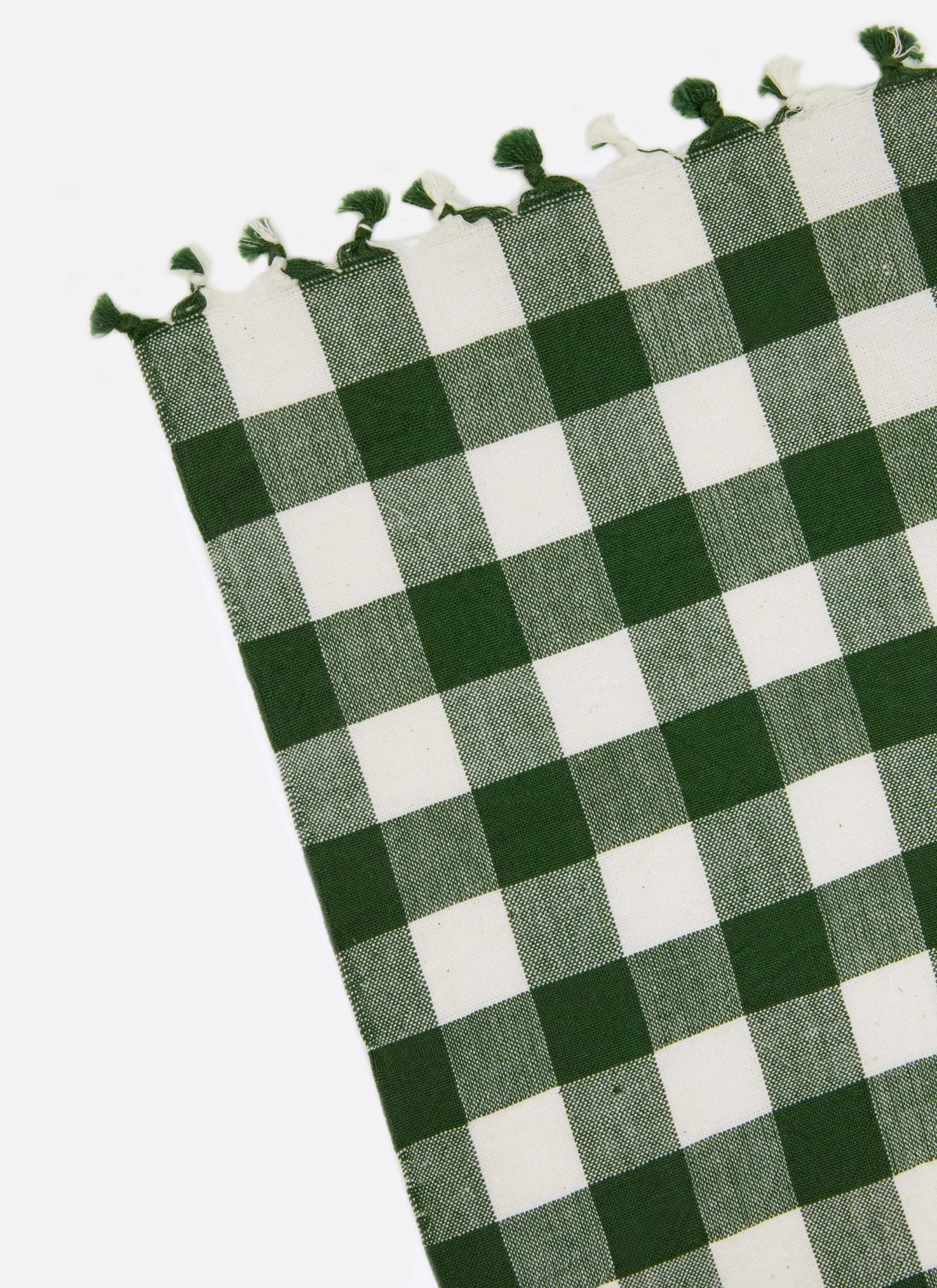 HTH Woven Napkin- Fall Gingham, Hunter