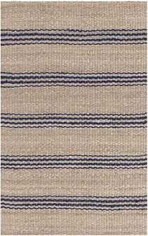 Jute Ticking Indigo Woven Rug