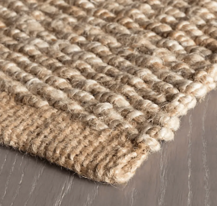 Jute Ticking Indigo Woven Rug