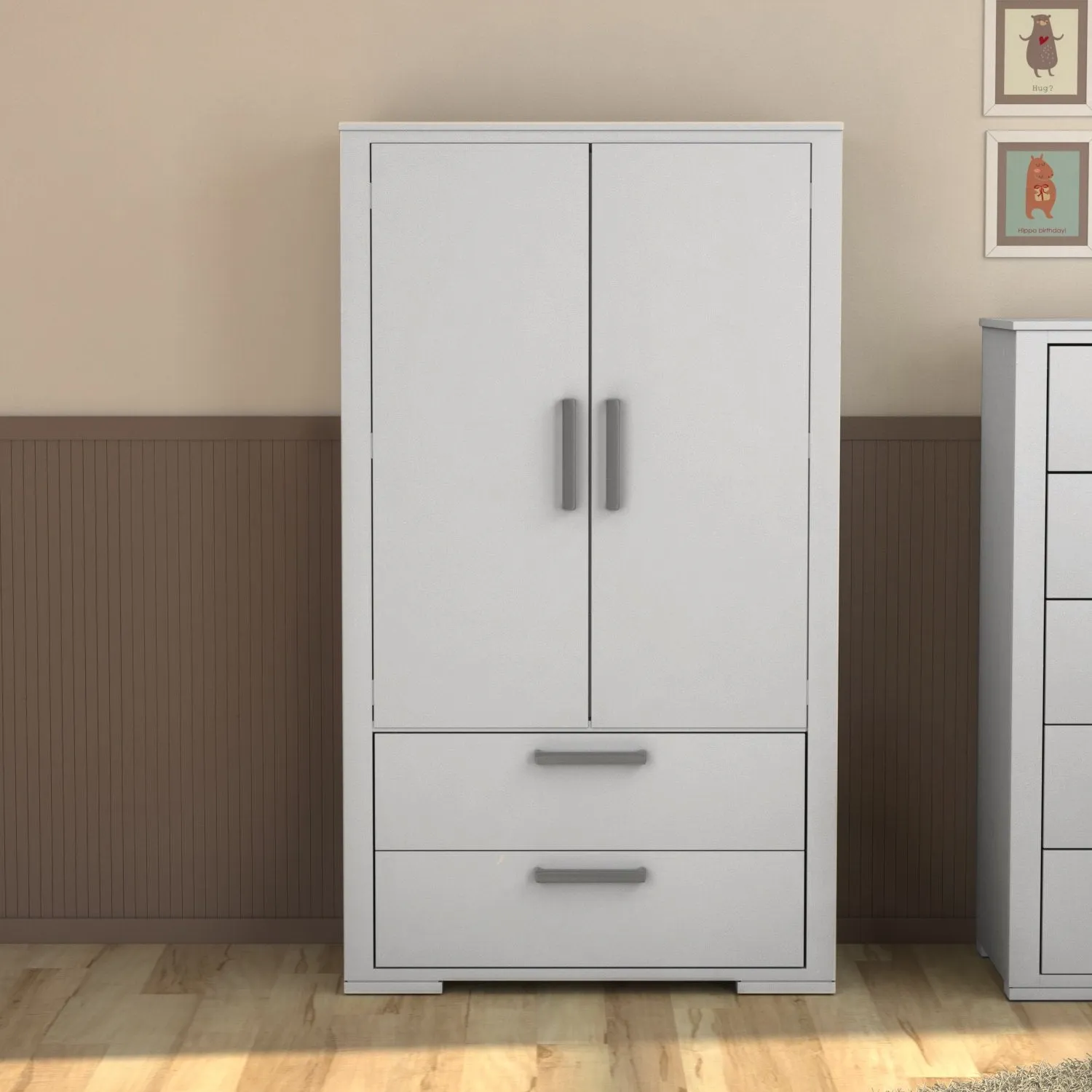 Karlstad Wardrobe - Light Gray