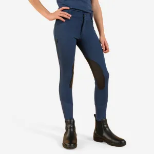 Kids' Horse Riding Lightweight Mesh Jodhpurs with Grippy Suede Patches 500