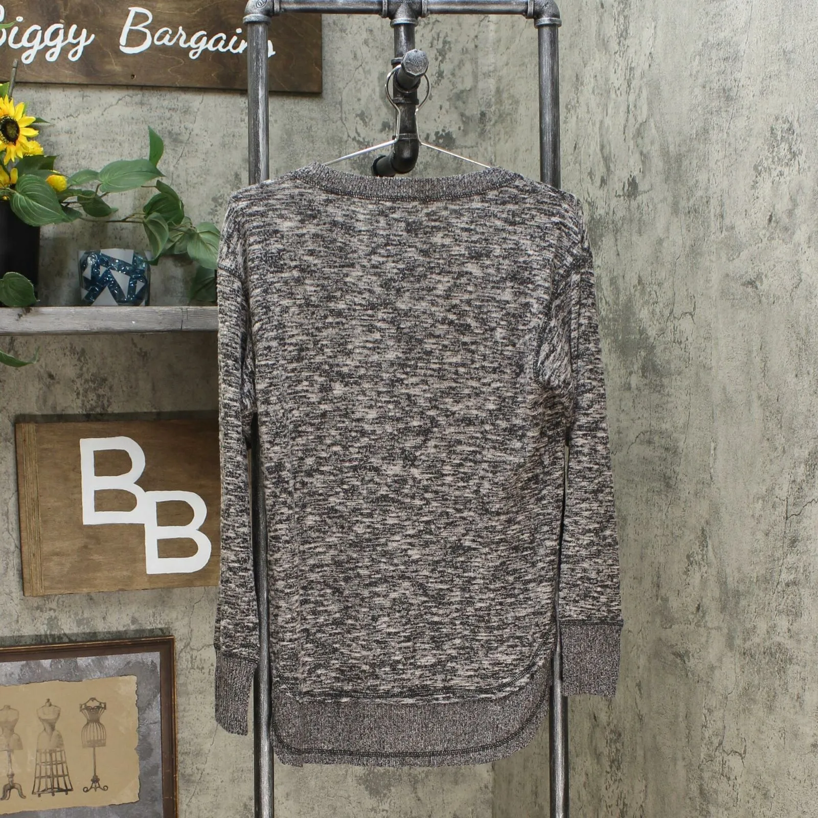 Knox Rose Women's Crewneck Marled Cozy Sweatshirt
