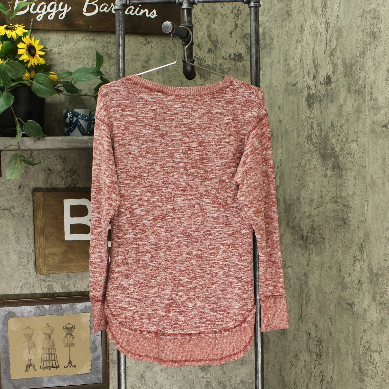 Knox Rose Women's Crewneck Marled Cozy Sweatshirt
