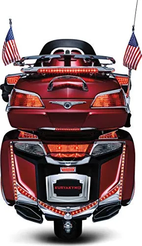 Kuryakyn 3236 Motorcycle Lighting Accessory: Rear Fender Tip LED Running/Brake Light with Red Lens for 2012-17 Honda Gold Wing GL1800 & F6B Motorcycles, Chrome
