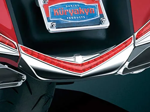 Kuryakyn 3236 Motorcycle Lighting Accessory: Rear Fender Tip LED Running/Brake Light with Red Lens for 2012-17 Honda Gold Wing GL1800 & F6B Motorcycles, Chrome