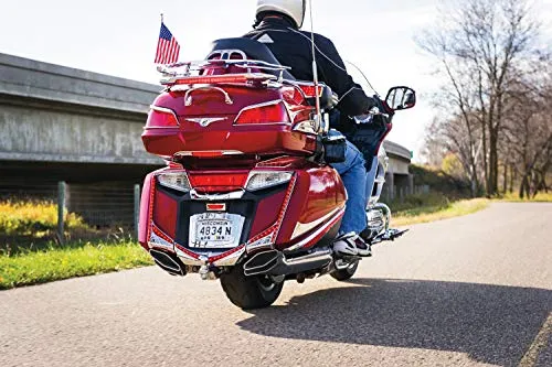 Kuryakyn 3236 Motorcycle Lighting Accessory: Rear Fender Tip LED Running/Brake Light with Red Lens for 2012-17 Honda Gold Wing GL1800 & F6B Motorcycles, Chrome