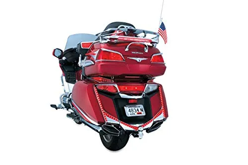 Kuryakyn 3236 Motorcycle Lighting Accessory: Rear Fender Tip LED Running/Brake Light with Red Lens for 2012-17 Honda Gold Wing GL1800 & F6B Motorcycles, Chrome