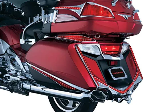 Kuryakyn 3236 Motorcycle Lighting Accessory: Rear Fender Tip LED Running/Brake Light with Red Lens for 2012-17 Honda Gold Wing GL1800 & F6B Motorcycles, Chrome