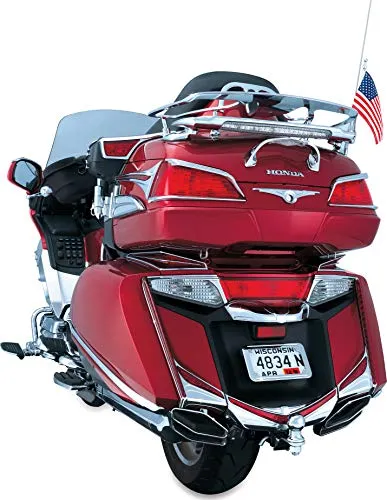 Kuryakyn 3236 Motorcycle Lighting Accessory: Rear Fender Tip LED Running/Brake Light with Red Lens for 2012-17 Honda Gold Wing GL1800 & F6B Motorcycles, Chrome